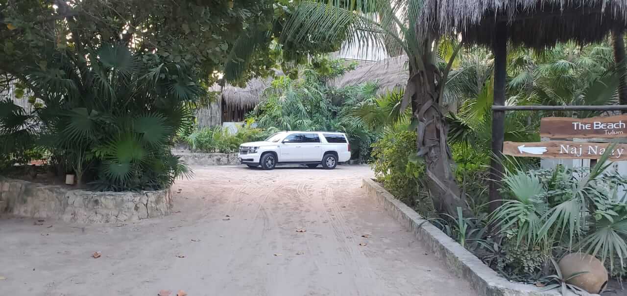 White SUV at The Beach Tulum Hotel